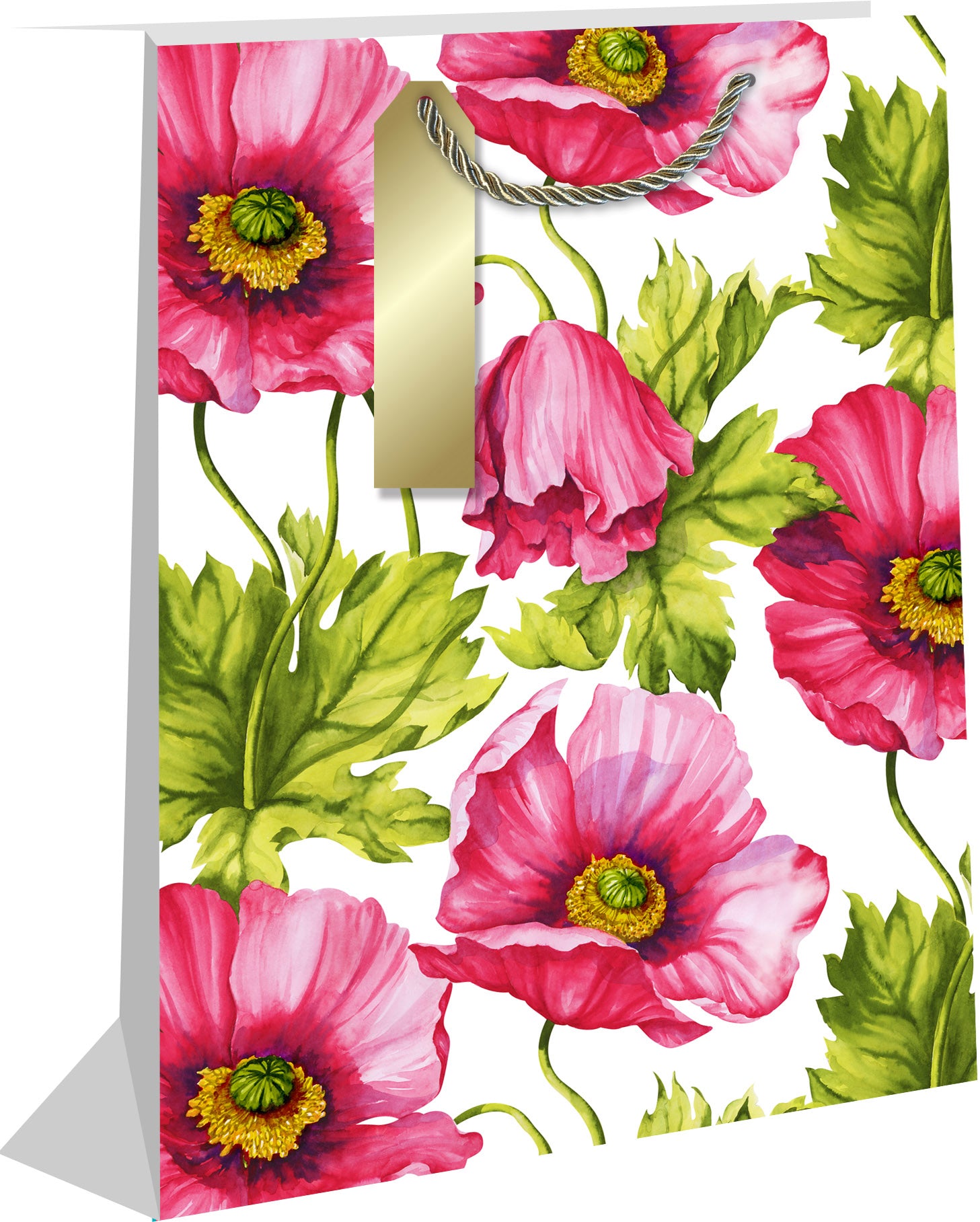 Large Gift Bags - Pink Poppies